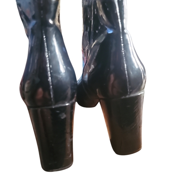 Tahari black patent leather Booties sz 10m - Picture 5 of 6